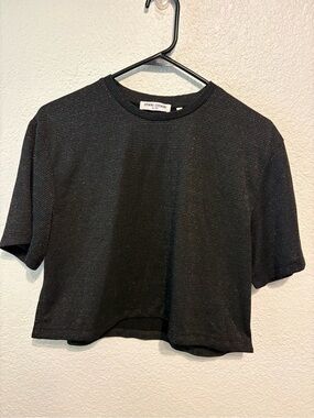 Opening Ceremony Boxy Cropped Shimmer Tee Size Small